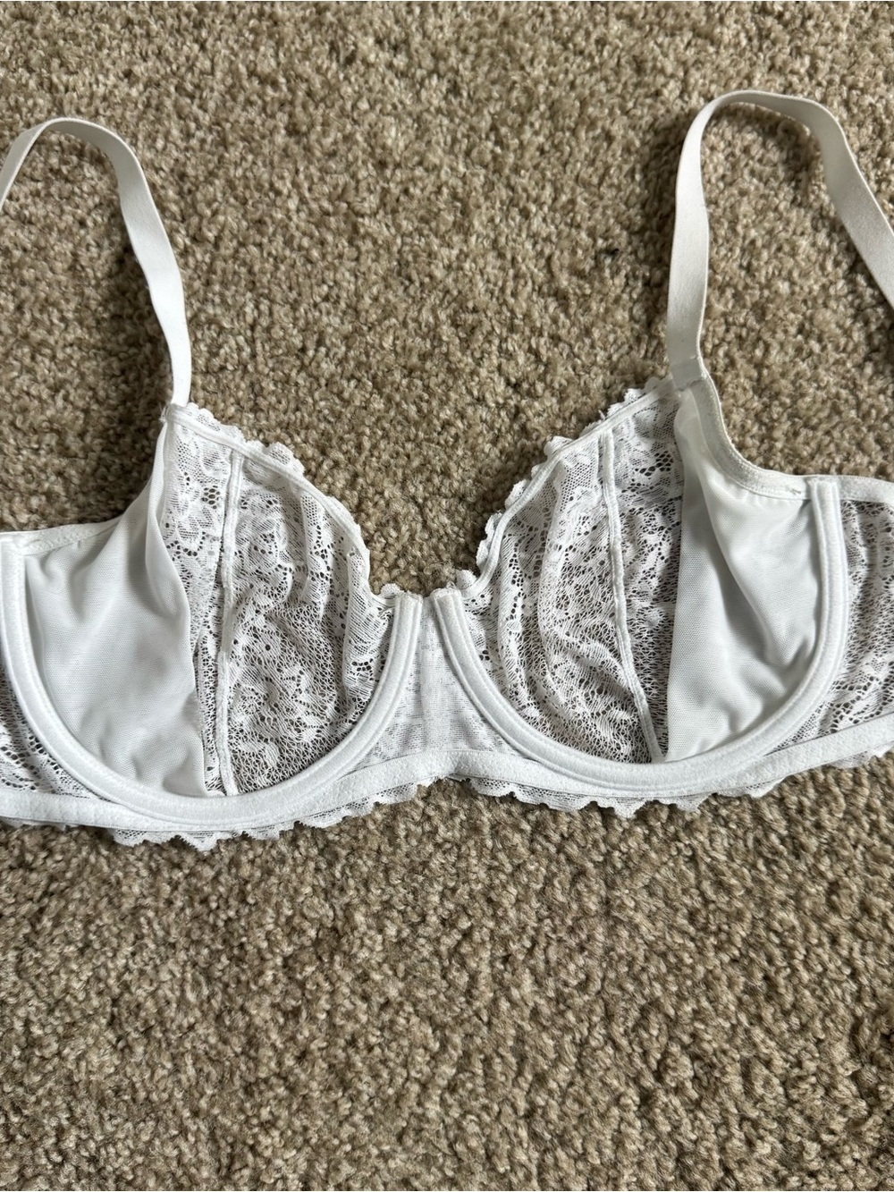 Natori White Lace Underwire Bra - Women's Intimates 34DDD - Picture 7 of 9